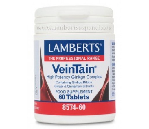 VeinTain Ginkgo, Canela y Jengibre 60 comprimidos LAMBERTS