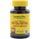 Vitamina D3 con K2, 90 cápsulas NATURES PLUS en Herbonatura.es