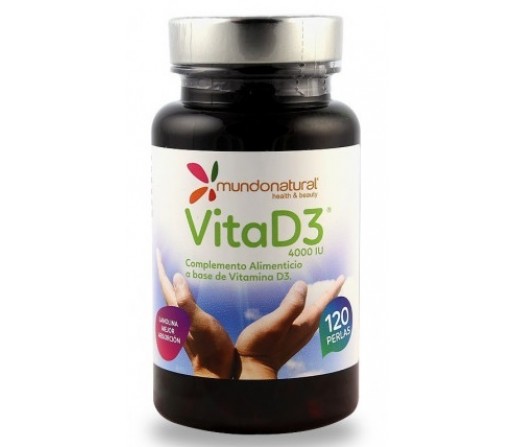 Vitad3 Vitamina D3 4000 IU. 120 perlas MUNDONATURAL