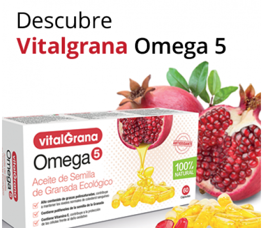Vitalgrana Omega 5 Aceite de Semilla de Granada Ecológico 60 cápsulas VITALGRANA