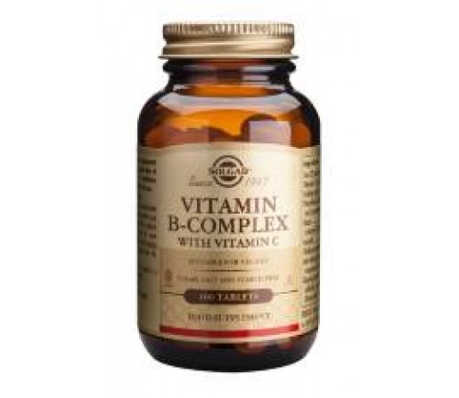 B-Complex con Vitamina C, 100 Comprimidos SOLGAR