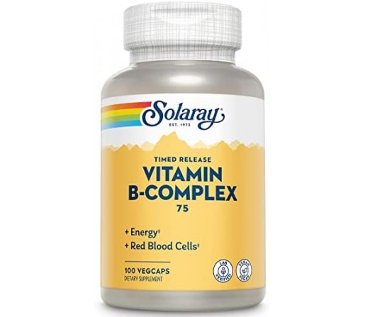 Vitamina B-Complex 75 100 cápsulas Liberación sostenida SOLARAY