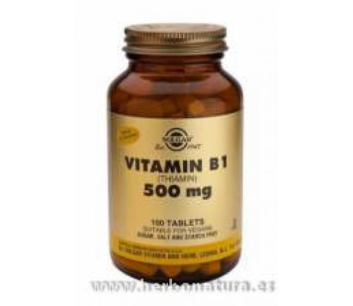 Vitamina B1 500 mg (Tiamina) 100 Comprimidos SOLGAR