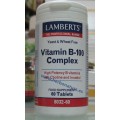 Vitamina B-100 Complex Potenciada con Colina y Inositol 60 comprimidos LAMBERTS