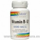 Vitamina B12 Cianocobalamina 1000 μg 90 comprimidos sublinguales SOLARAY en Herbonatura.es