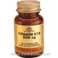 Vitamina B12 500 μg (Cianocobalamina) 50 Cápsulas vegetales SOLGAR