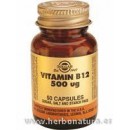 Vitamina B12 500 μg (Cianocobalamina) 50 Cápsulas vegetales SOLGAR en Herbonatura.es