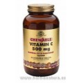Vitamina C 500 mg Sabor natural de frambuesa 90 Comprimidos masticables SOLGAR