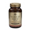 Vitamina D3 4000UI (100µg) Colecalciferol. 60 Cápsulas Vegetales SOLGAR