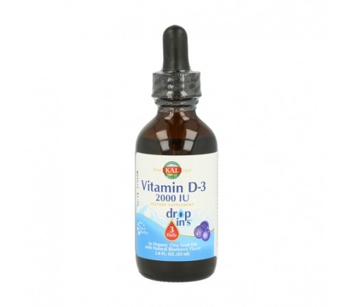 Vitamina D3 líquida 2000 UI. Colecalciferól 53ml. Kal SOLARAY