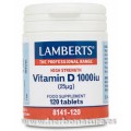 Vitamina D 3 Apta para vegetarianos 1000UI. 120 comprimidos LAMBERTS