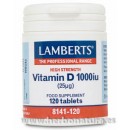 Vitamina D 3 Apta para vegetarianos 1000UI. 120 comprimidos LAMBERTS en Herbonatura.es