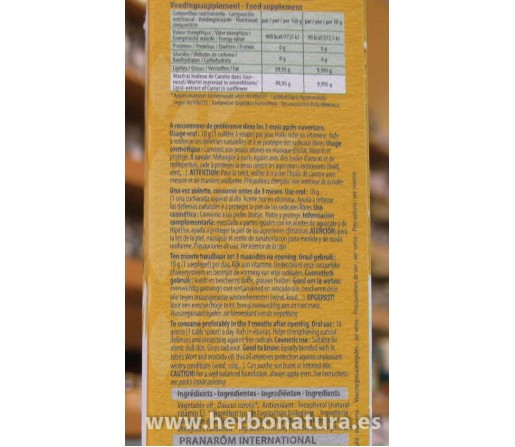 Aceite Zanahoria Ecológico (Daucus carota) 50ml. PRANAROM